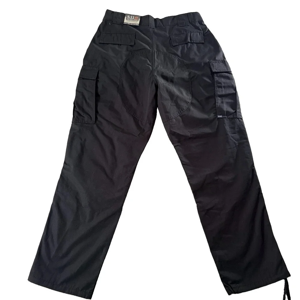 511 Tactical Pants Mens Large Long Black Ripstop Relaxed Fit TDU Cargo Workwear